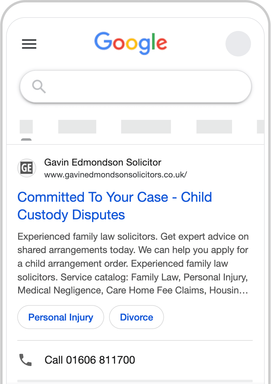 Gavin Edmondson Solicitors — PPC + SEO
