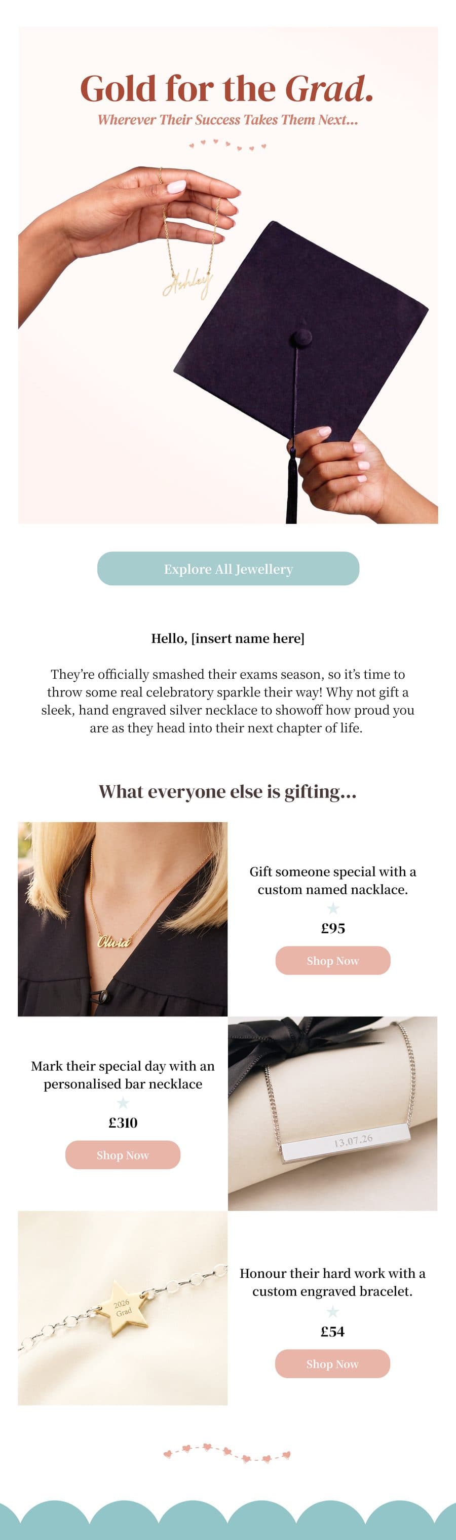 Campaign email designed for Love Silver