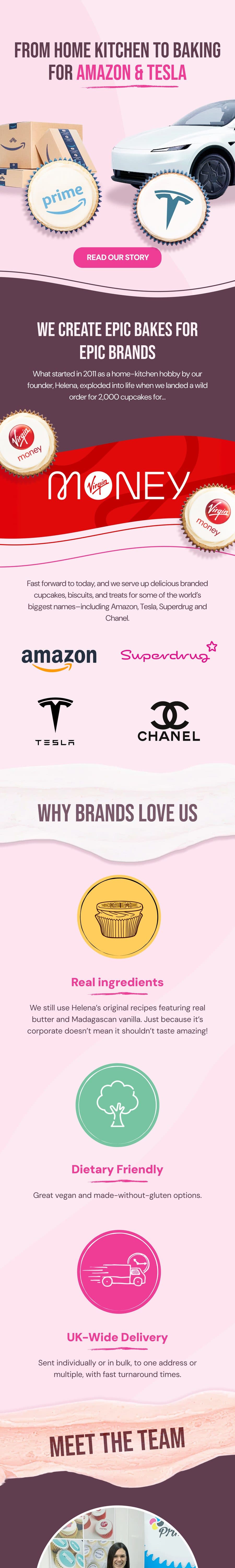 Brand story email designed for Print Cakes