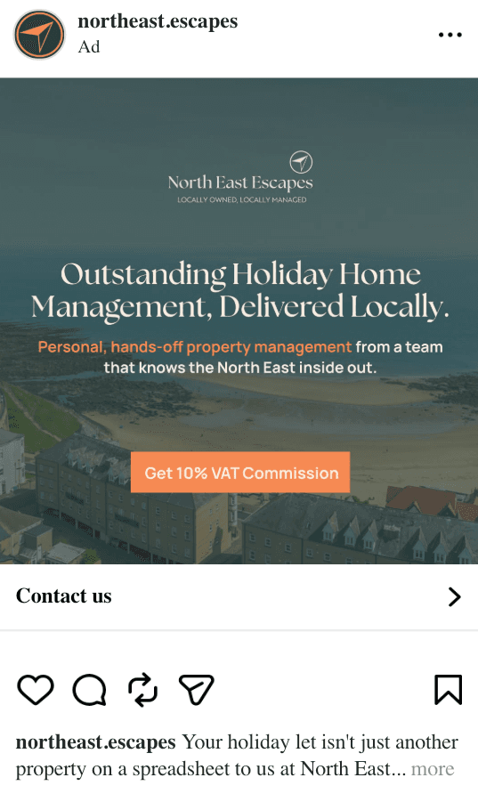 North East Escapes · Paid Social, 2026