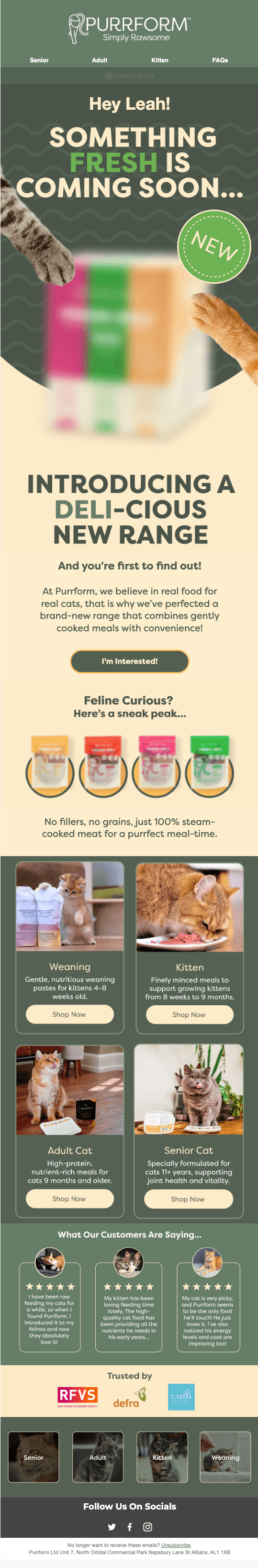 Purrform · New range teaser