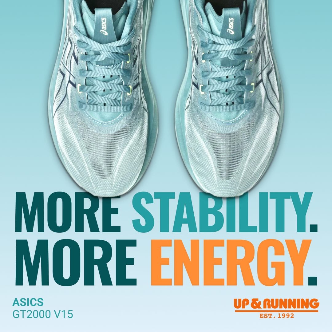 Up & Running feed ad for the GT-2000 running shoe, made by Mira
