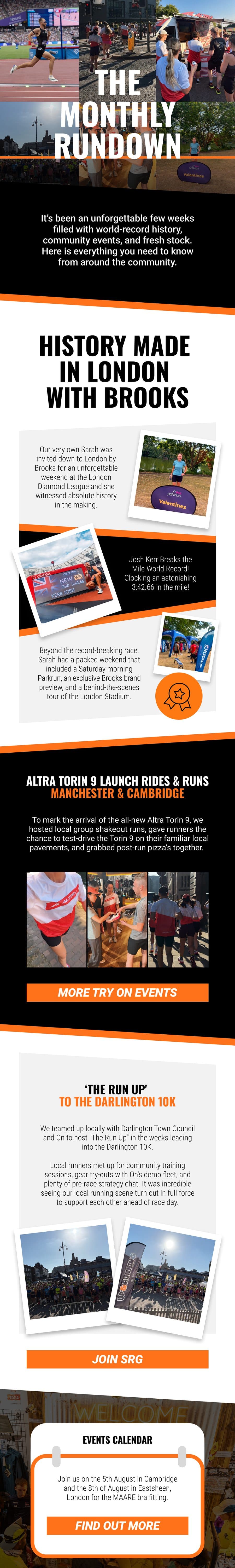 Campaign email designed for Up & Running