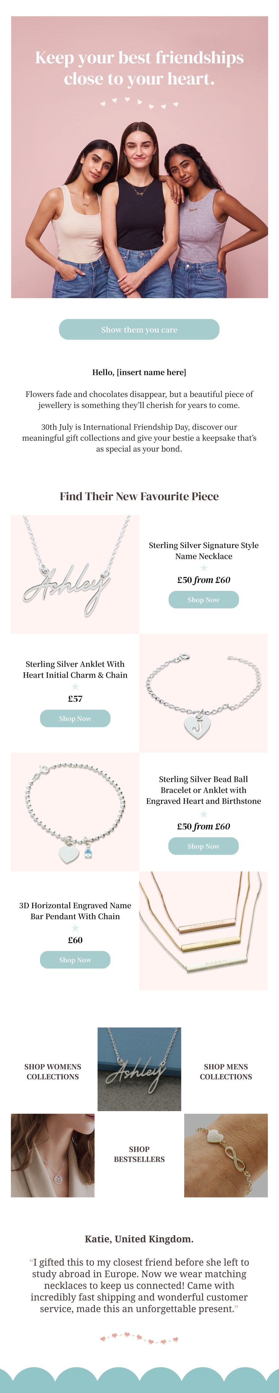 Love Silver campaign email written and designed in-house at Mira